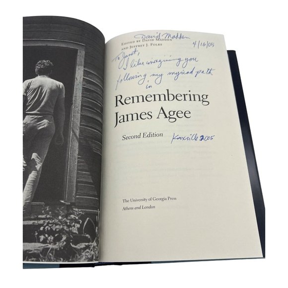 Remembering James Agee Second Edition David Madden & Jeffrey J Folks Signed Book - Picture 4 of 10